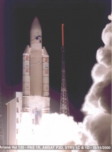 AMSAT Phase 3-D (later AMSAT-OSCAR 40) is launched from Kourou, French Guiana in 2000.