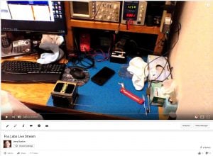 View of live streaming from YouTube