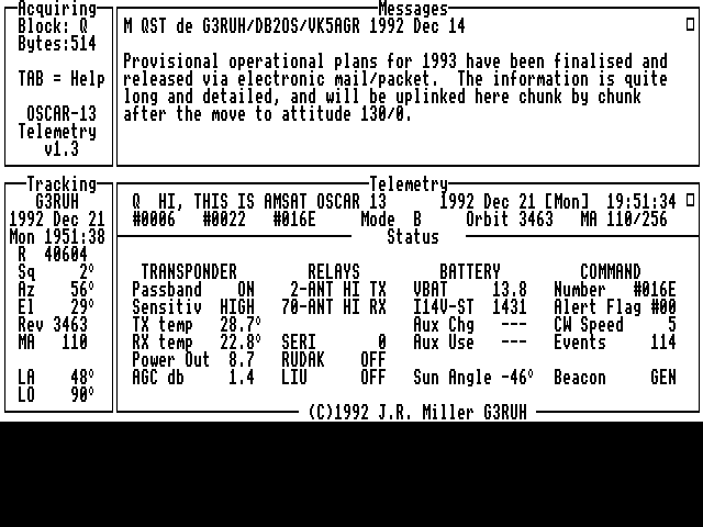  Telemetry display 