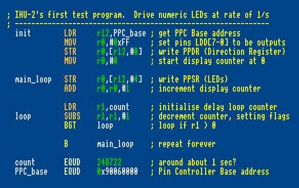 IHU-2 debug program