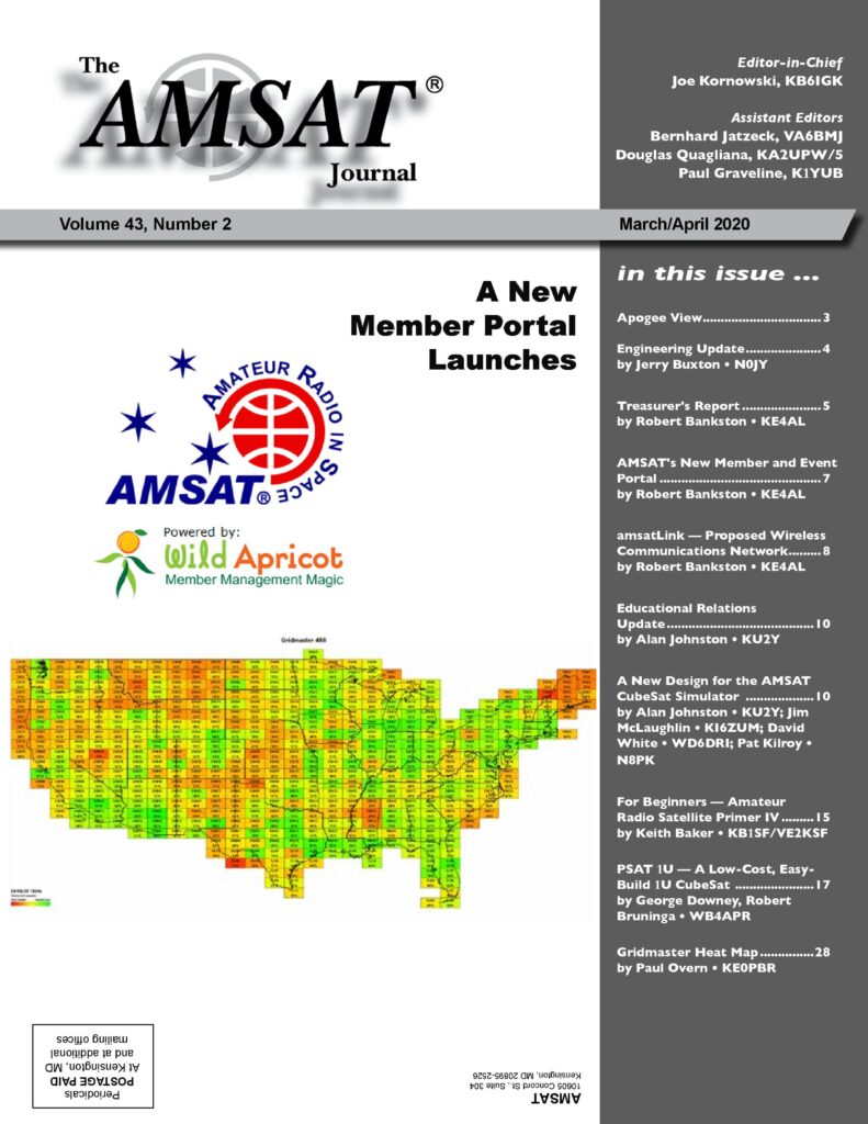 March/April 2020 AMSAT Journal Cover