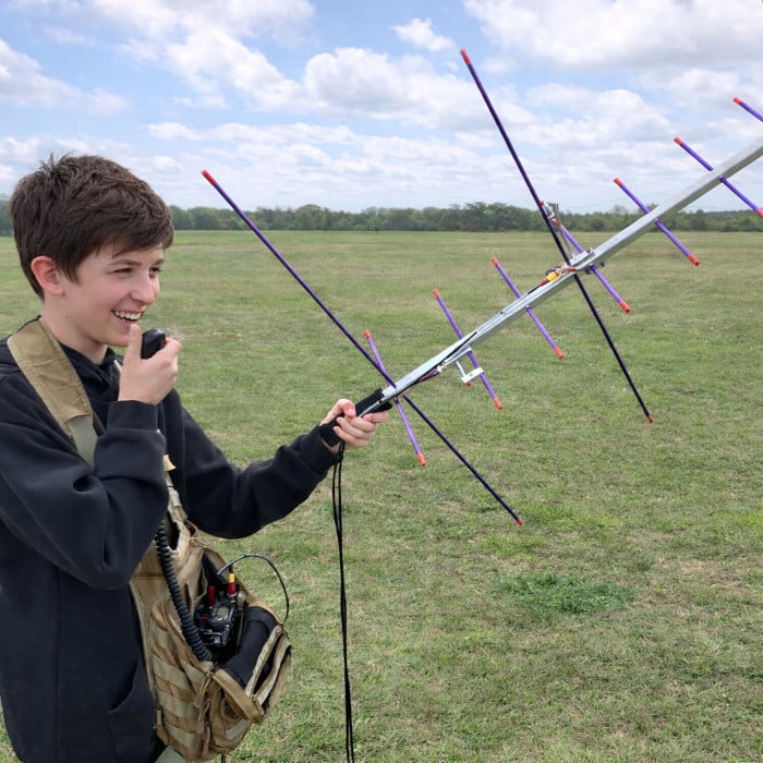 Student with Arrow Antenna